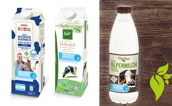 Artikelbild Milch mit Tierschutzlabel in allen Märkten