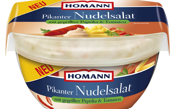 Homann Pikanter Nudelsalat mit gegrillter Paprila & Tomaten / Homann Feinkost