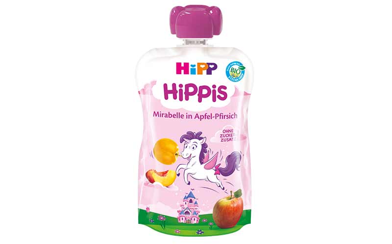 Hipp Hippis Mirabelle in Apfel-Pfirsisch / Hipp