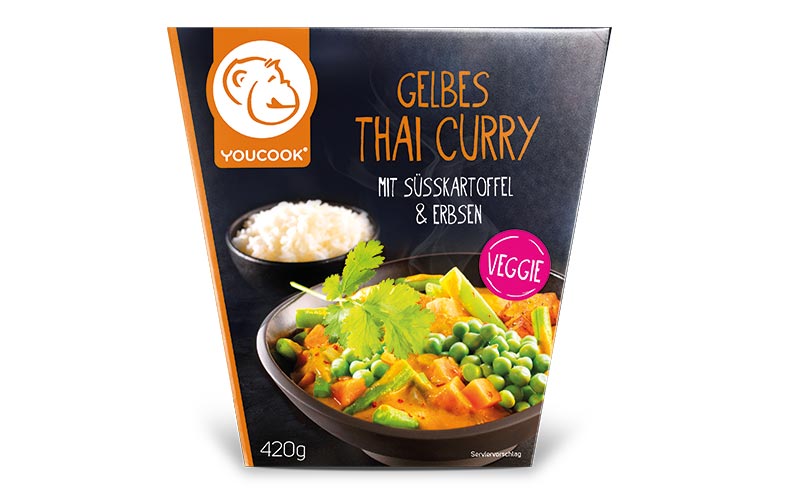 Artikelbild Youcook Gelbes Thai Curry mit Süßkartoffel und Erbsen / Youcook