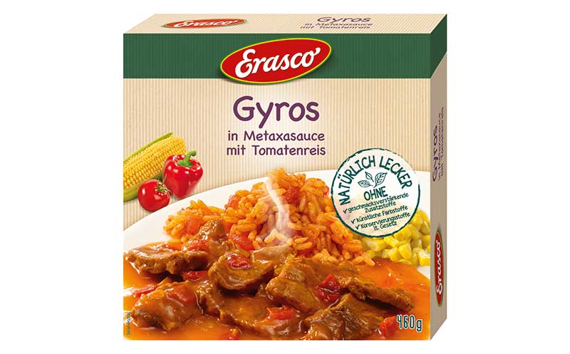 Erasco Menüschale Gyros in Metaxasauce / Continental Foods Germany