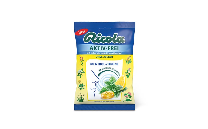 Ricola Aktiv-Frei Menthol Zitrone/CFP Brands