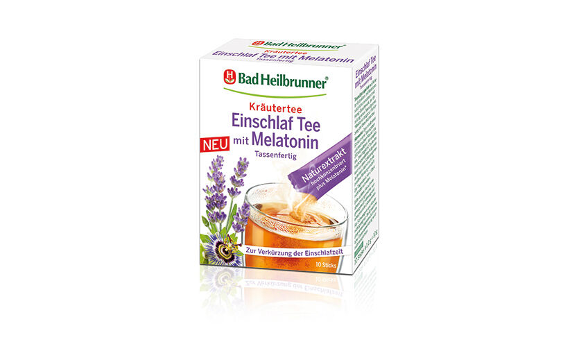 Bad Heilbrunner Einschlaf Tee mit Melatonin Tassenfertig / Bad Heilbrunner