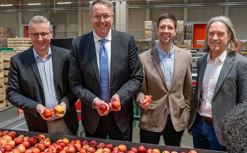 Pfalzmarkt im Dialog mit Schweitzer: Reinhard Oerther, Alexander Schweitzer, Constantin Küpker, Christian Deyerling.