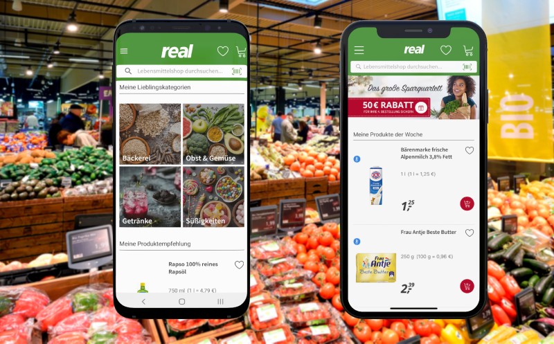 Lebensmitteleinkauf per App