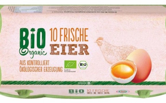 Die Eifrisch-Vermarktung GmbH & Co. KG  informiert über einen Warenrückruf des Produktes "Bio-Eier [Gr. M, L, XL], 10er Packung". Weiterer Text über ots und www.presseportal.de/nr/58227 / Die Verwendung dieses Bildes ist für redaktionelle Zwecke honorarfrei. Veröffentlichung bitte unter Quellenangabe: "obs/LIDL"