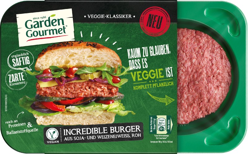 Fleischloser „Incredible Burger“ neu im Sortiment