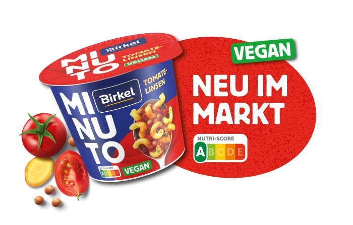 MINUTO: erster veganer Instant-Nudel-Snack „Schneller Happen Tomate-Linsen“ & moderner Packaging-Relaunch 