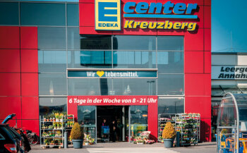 Einladend: Das E-Center Kreuzberg an der B9 in Koblenz wurde im Oktober 2007 eröffnet.