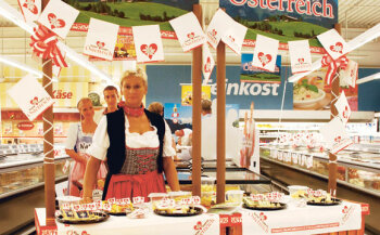 Promotionstände gehören zum festen Repertoire im österreichischen Handelsmarketing