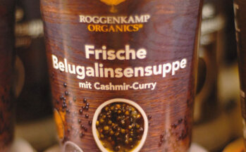 BIO-SUPPEN Frisch und fertig ist die Belugalinsensuppe mit Cashmir-Curry von Roggenkamp.