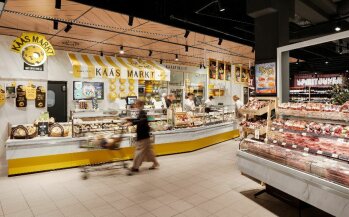 Ein Blickfang: die Käseabteilung mit niederländischem Einschlag.  