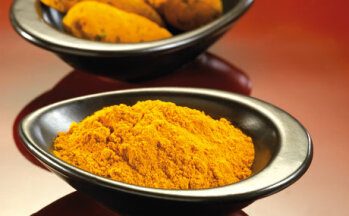 Curcuma: Der Geschmack des goldfärbenden Wurzelstockgewürzes ist ingwerähnlich, leicht bitter, sein Geruch kräftig aromatisch. In der indischen sowie indonesischen Küche zählt Gelbwurz zu den Basisgewürzen.