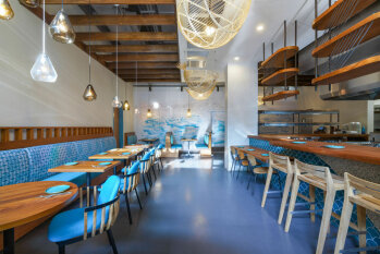 Das Restaurant Pico ist mit Designelementen aus der Unterwasserwelt ausgestattet.  