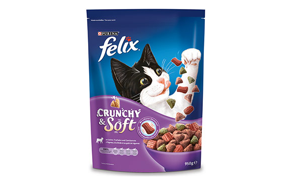 Felix Katzentrockenfutter Crunchy & Soft mit Lamm, Truthahn und Gemüse / Nestlé Purina PetCare