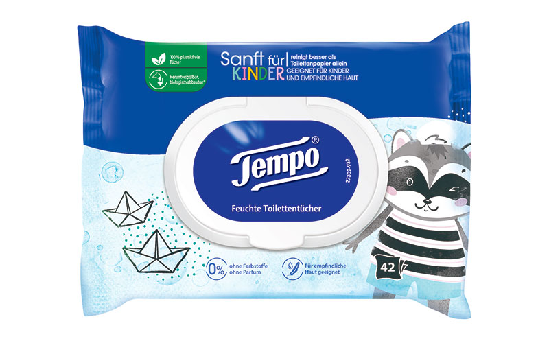 Tempo Feuchte Toilettentücher Sanft für Kinder/Essity Germany