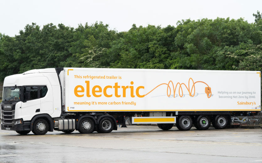 Artikelbild Sainsbury's führt elektrische LKW-Kühlanhänger ein