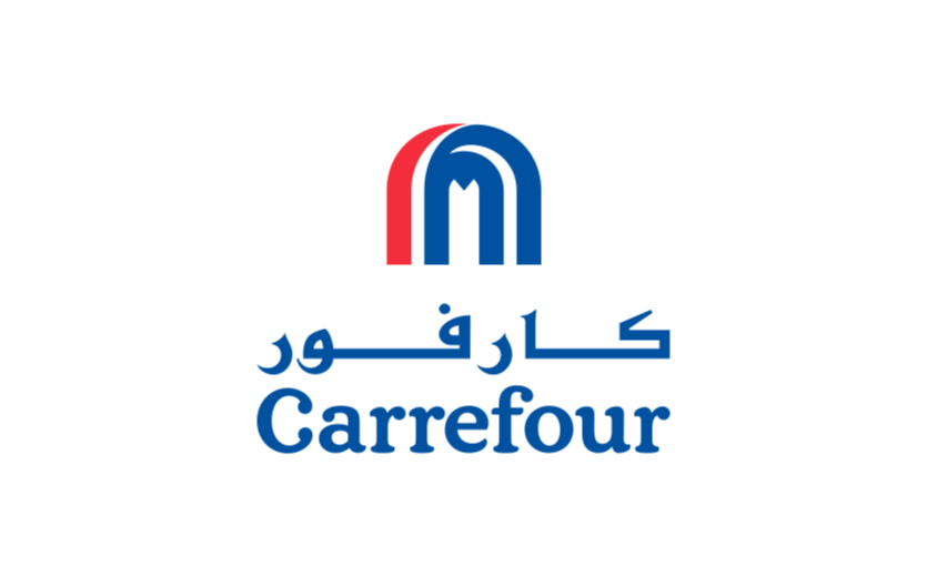 Express Lieferservice in Dubai: Auf dem Foto sieht man das arabische Carrefour Logo.