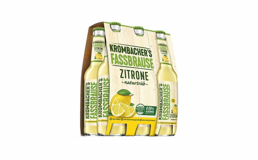 Artikelbild zu Artikel Krombacher’s Fassbrause Zitrone Naturtrüb / Krombacher Brauerei