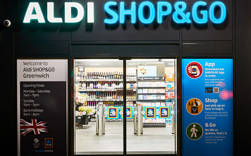 Artikelbild Kassenloser Aldi mit kontaktlosem Bezahlen