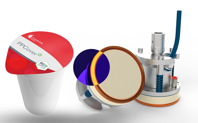 Neue Versiegelungslösung von Constantia Flexibles und watttron für Polypropylenbecher mit Kunststoff- und Aluminiumdeckeln.