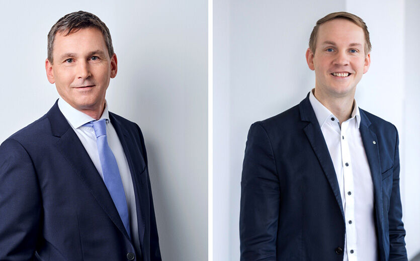 Interspar Führungswechsel: Auf dem Foto sieht man rechts Norbert Maier und links Christoph Reichl.