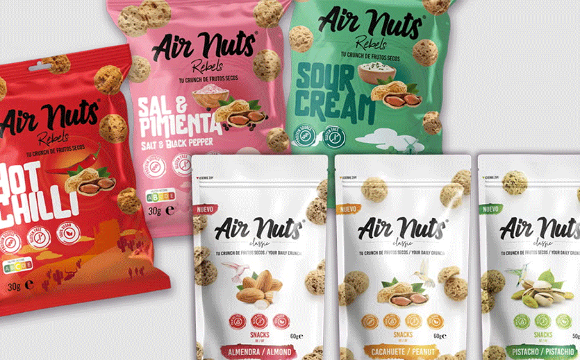 Grupo Apex kauft insolventen Snackhersteller Uriarte Iturrate: Standbeutel mit Nüssen.