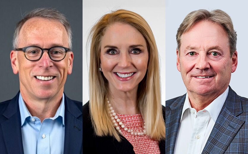 Porträt der neuen Kraft-Heinz-Aufsichtsratsmitglieder (v. l. n. r.)  L. Kevin Cox, Mary Lou Kelley und Tony Palmer.