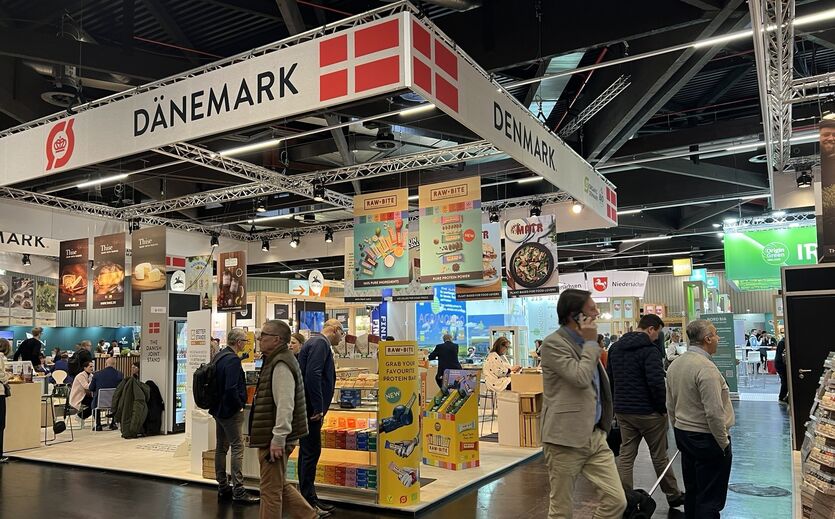 Messestand dänischer Bio Hersteller auf der BioFach in Nürnberg.