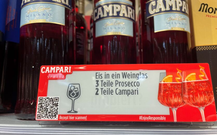 Artikelbild Campari will Verkauf mit LED-Regalschildern ankurbeln