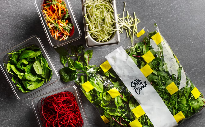 Greenfood verkauft Großhandel an Dole Nordic: Gemüse in Plastikschalen verpackt.