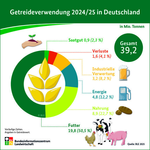 Infografik Verwendung Getreide 24 25 Print