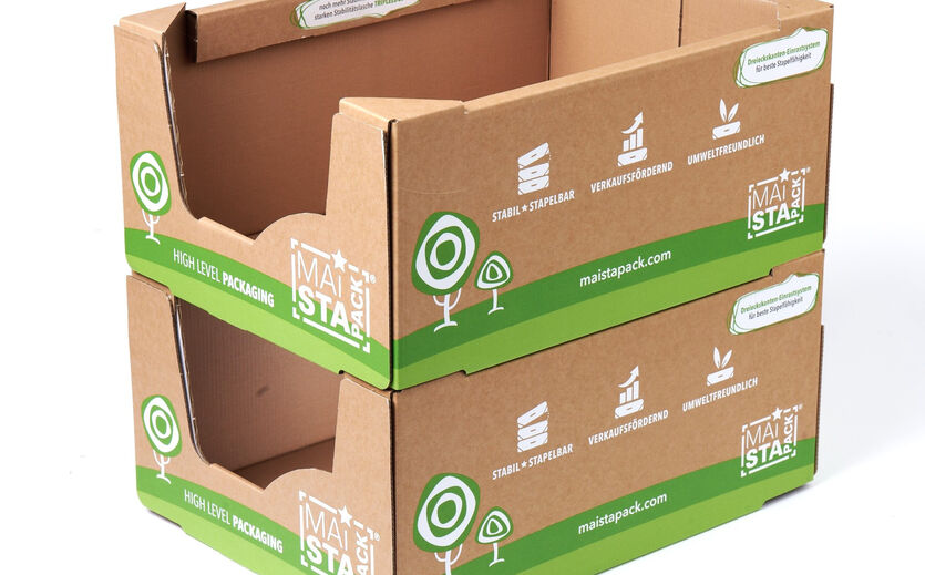 Klingele verkauft britische Beteiligung und expandiert nach Österreich: Ein Obstkarton aus Karton.