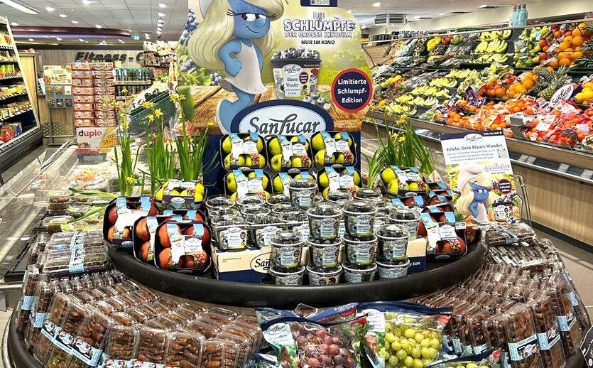 SanLucar übernimmt Anteile an französischem Händler Buonanno: Eine Auslage von San Lucar Produkten in einem Supermarkt.