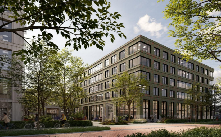 Eingang des Yakult European R&D Center in den Niederlanden.