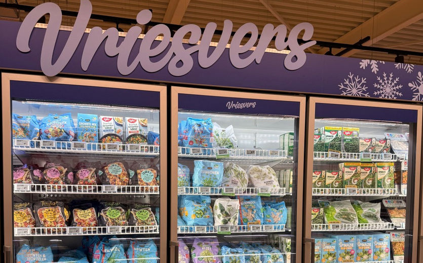 Tiefkühlregal in einer Jumbo-Filiale.