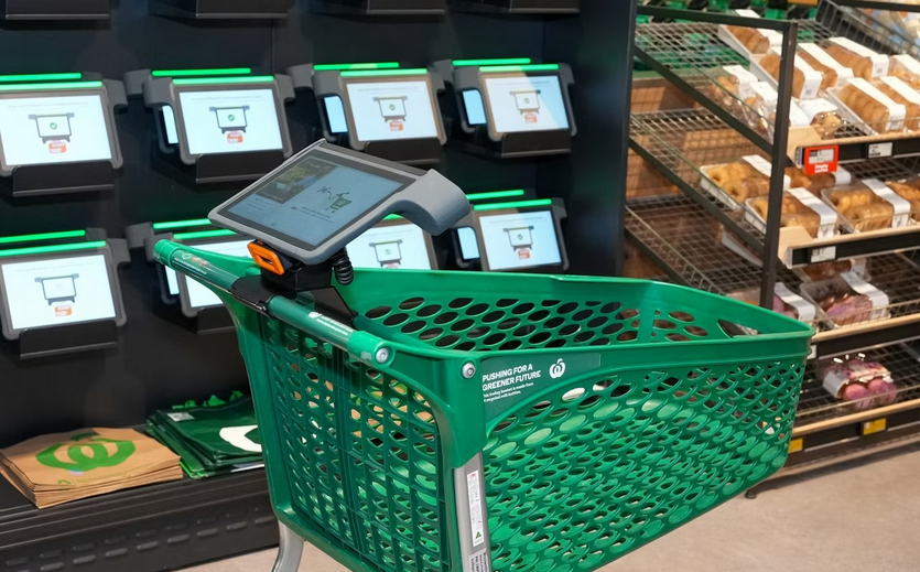 Einkaufswagen in einer australischen Supermarktkette.