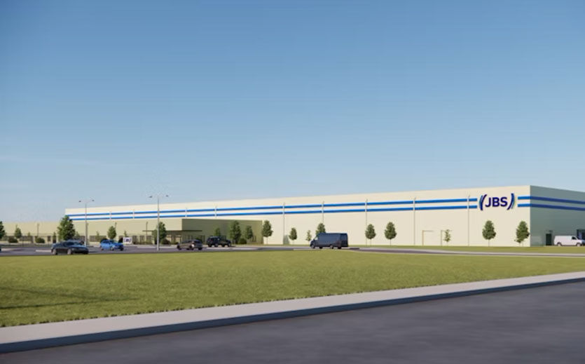 JBS investiert 135 Millionen Dollar in neues Wurstwerk: Das neue Wurstwerk in Iowa von Außen.
