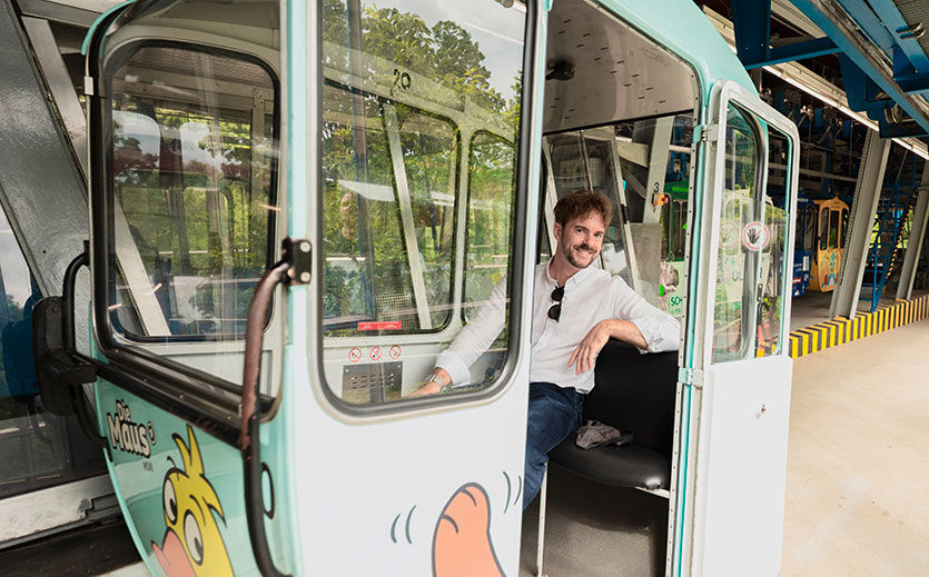 Wapelhorst fürchtet sich vor Spinnen. Sicher ist man vor ihnen auch in der Seilbahn nicht.