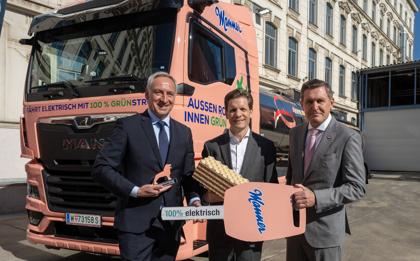 Artikelbild zu Artikel Waffelbäcker Manner setzt E-Lastwagen in Wien ein