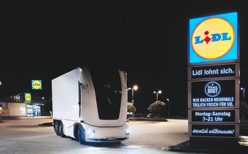 Artikelbild zu Artikel Lidl setzt auf Elektro-Lastwagen mit autonomer Fahrfunktion