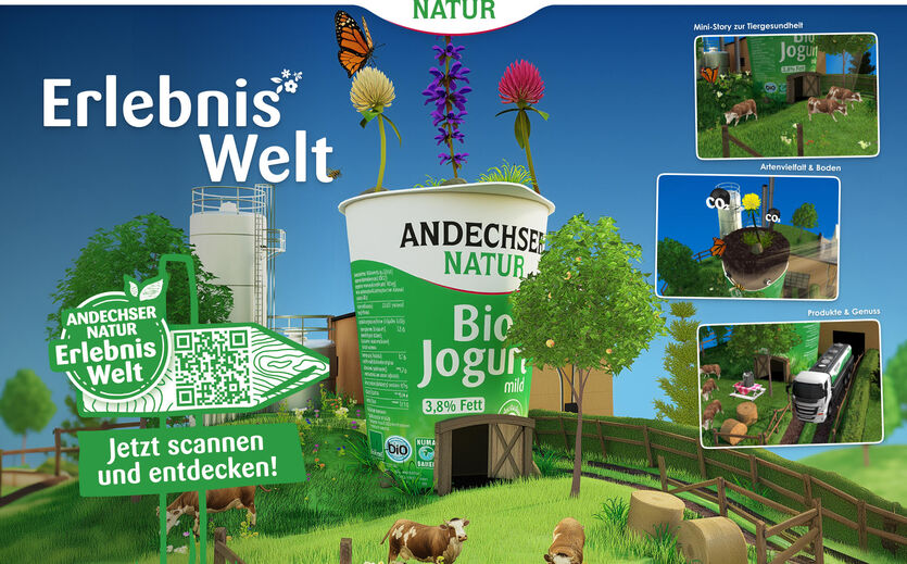 Artikelbild zu Artikel Andechser Molkerei macht den Joghurtbecher zur digitalen Erlebniswelt