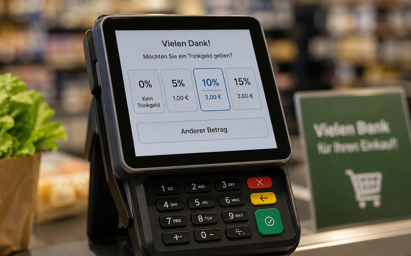 Artikelbild Supermärkte und Discounter lehnen digitales Trinkgeld ab