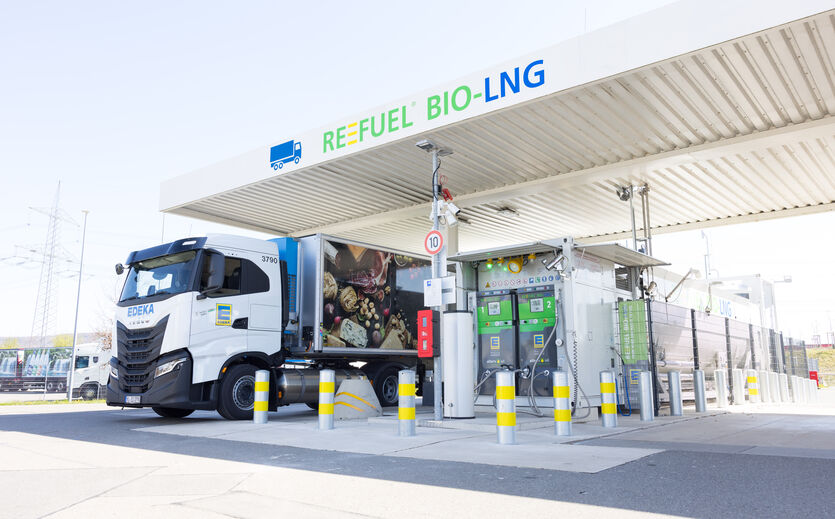 Artikelbild zu Artikel Edeka Minden-Hannover nimmt sechste Bio-LNG-Tankstelle in Betrieb