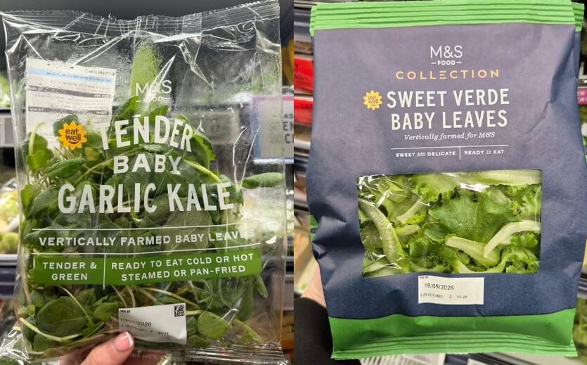 Marks & Spencer verkauft Salat aus vertikalen Farmen: Salatpackungen von Marks & Spencer