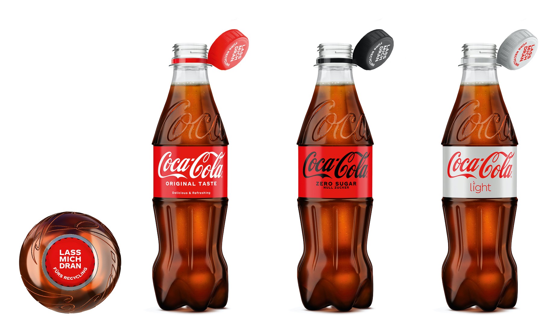 Artikelbild Coca-Cola mit neuen Flaschenverschlüssen