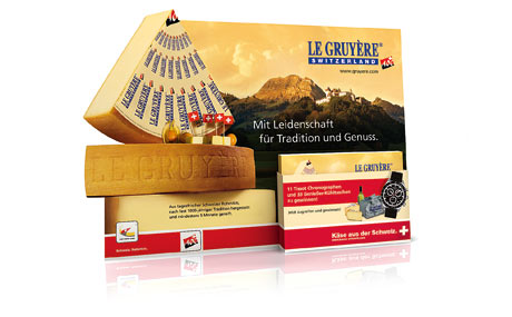 Zweigleisig: Im Februar 2011 laufen gleich zwei Promotions der Schweizer an den Käse-Bedienungstheken, für Le Gruyère AOC...