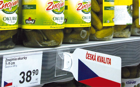 Hervorgehoben: Regionale Produkte werden bei Billa in Tschechien besonders gekennzeichnet.