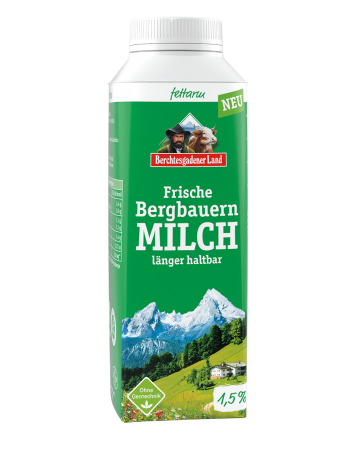 Frische fettarme Bergbauern-Milch 400ml