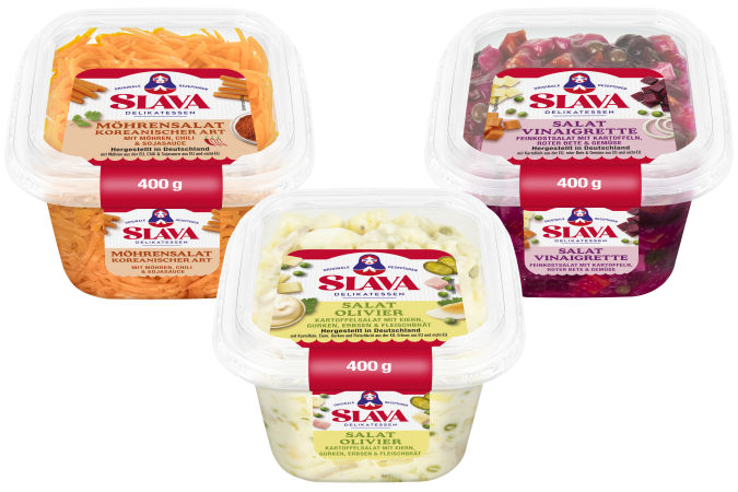 Popp Feinkost bringt mit SLAVA neue Salatlinie ins Kühlregal